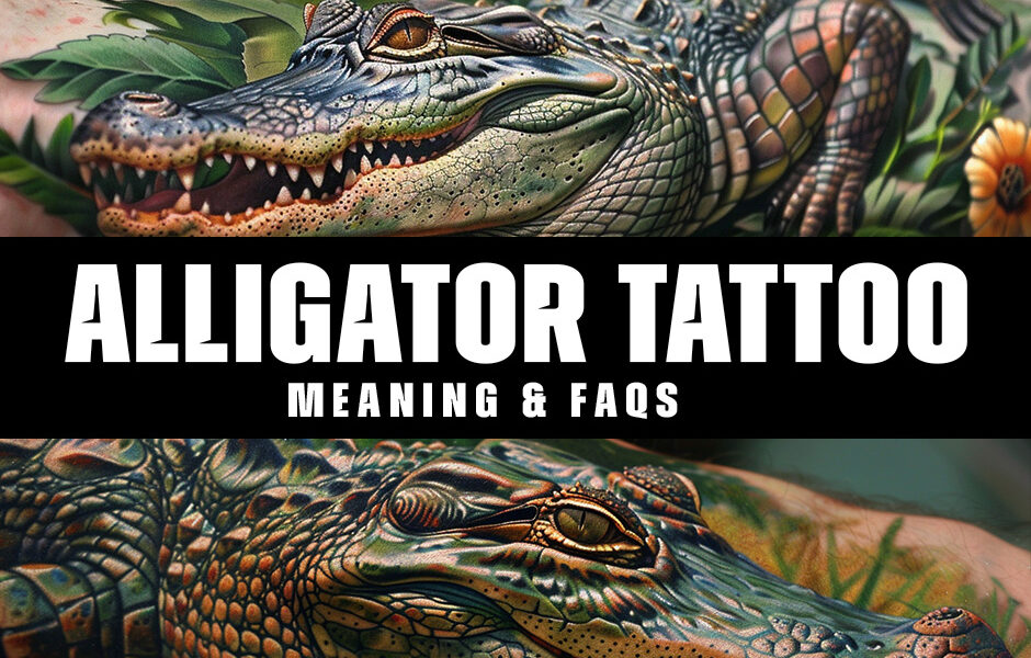 What is the symbolism behind the alligator tattoo design?