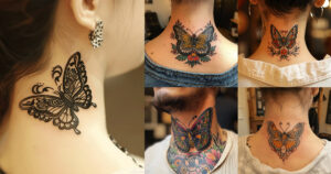 butterfly on the neck tattoo symbolize