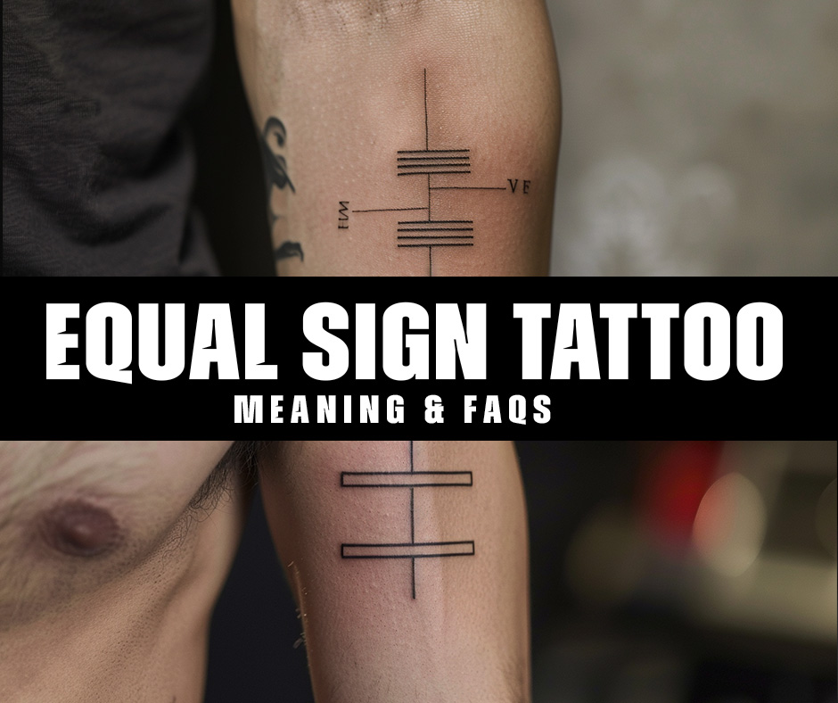 What is the significance and symbolism behind the equal sign tattoo?