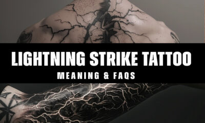 What is the symbolic meaning behind a lightning strike tattoo?