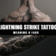 What is the symbolic meaning behind a lightning strike tattoo?