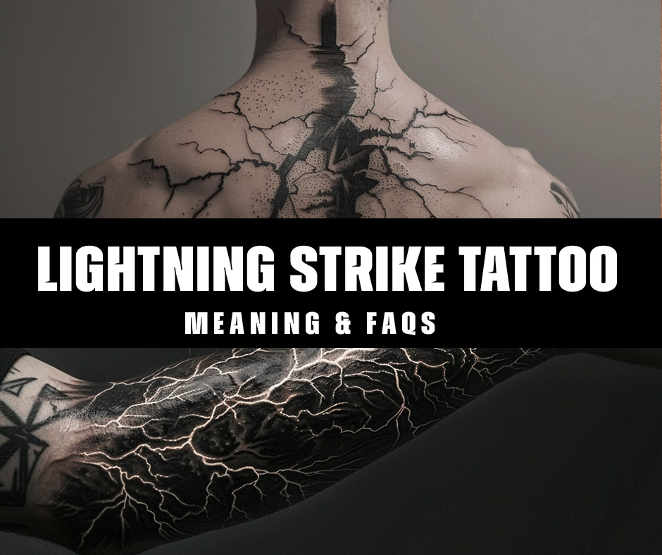 What is the symbolic meaning behind a lightning strike tattoo?