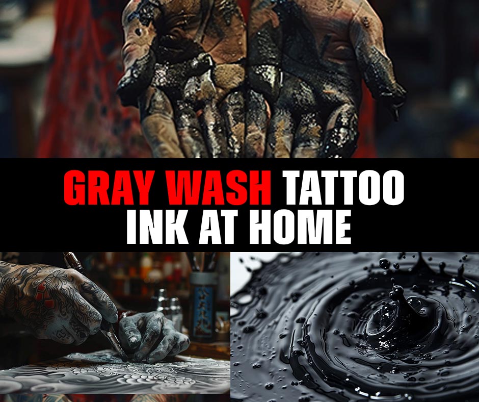 How can you create your own gray wash tattoo ink at home?