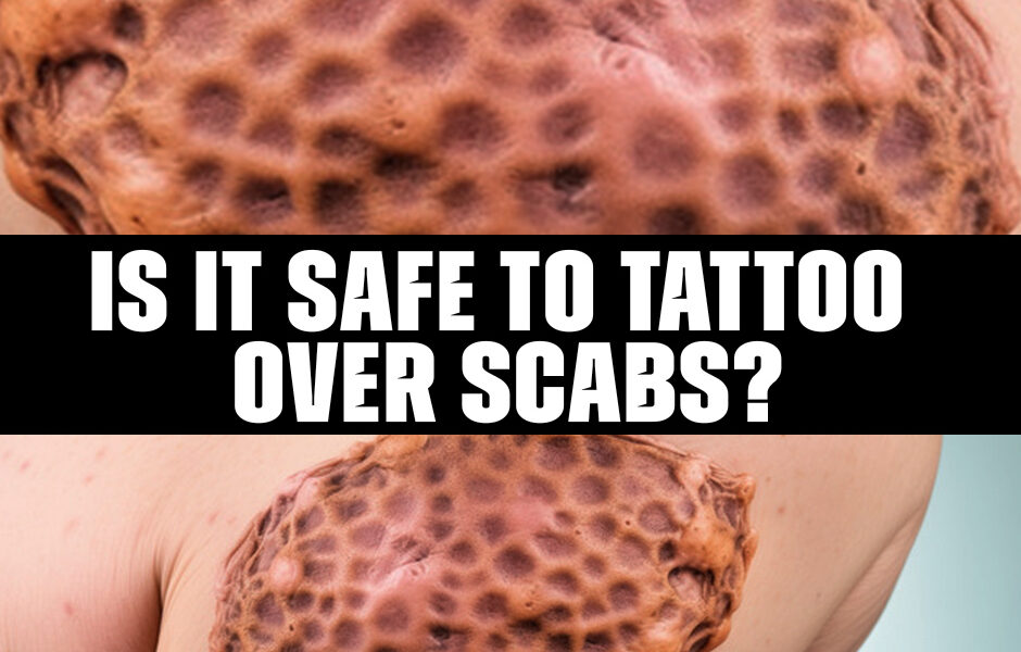 Is it safe to tattoo over scabs?