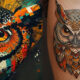 Abstract and Geometric Owl Tattoos