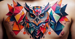 Abstract and Geometric Owl Tattoos