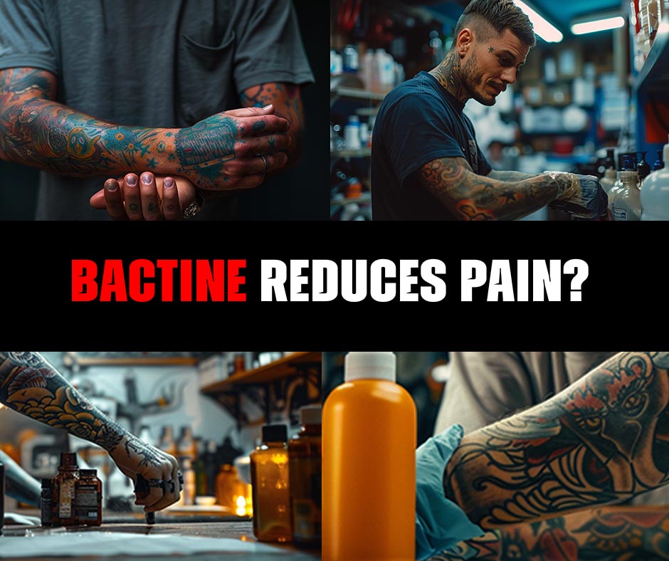 Can Bactine effectively reduce pain and promote healing in tattoos?