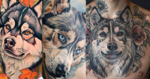 Husky dog tattoo