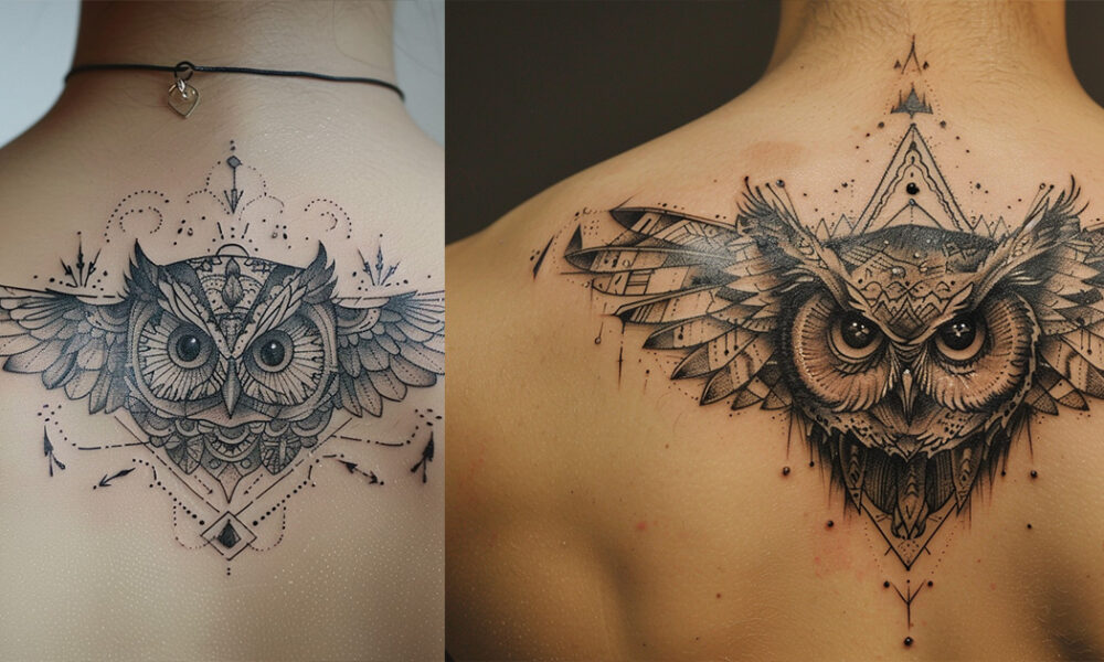 Tribal and Traditional Owl Tattoos