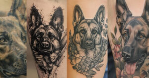 german sheperd dog tattoo