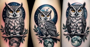 moon Owl Tattoos 