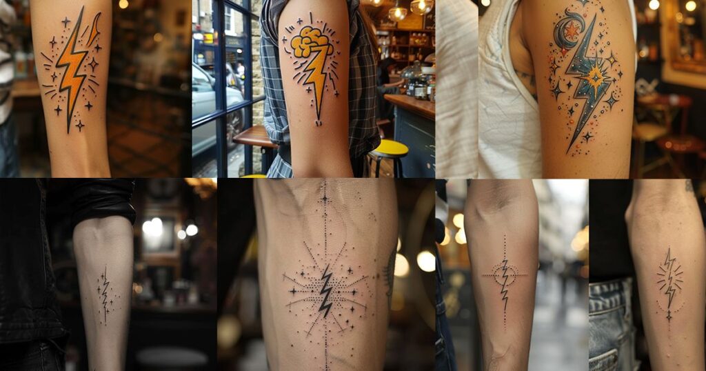 lightning bolt tattoo www.Tatwisdom.com